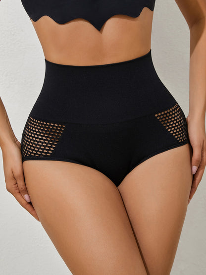 4-pack High Waisted Compression Underwear, Women'S Mesh Breathable Hip Lifting Triangle Pants, Tight Waistband And Body Shaping Pants