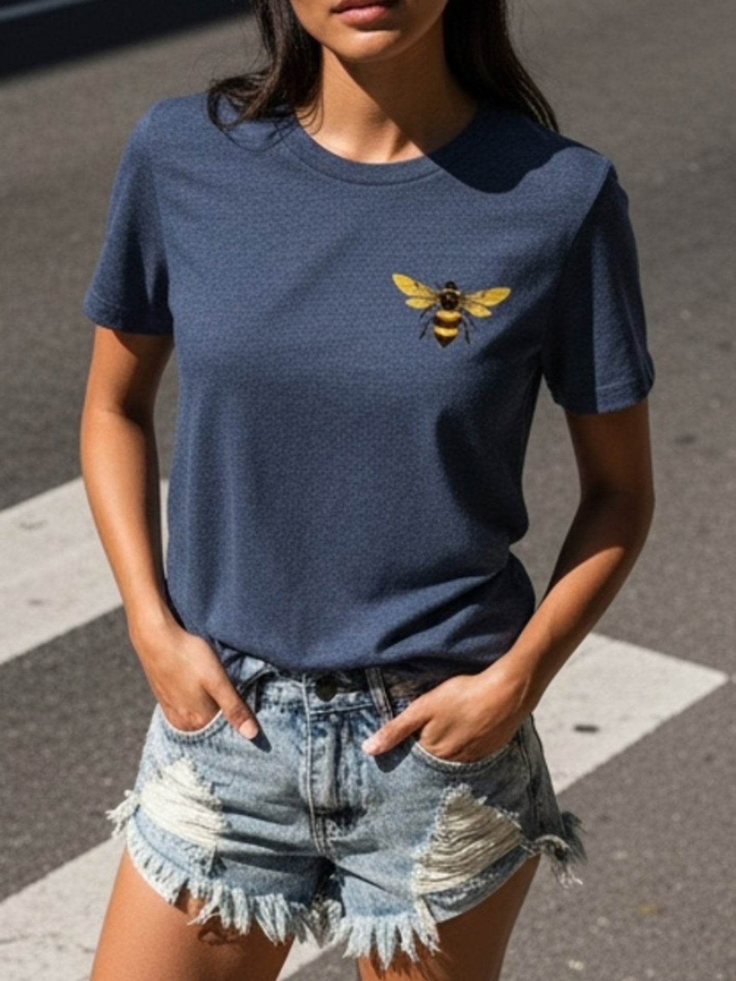 Save the Bees T-Shirt - Support Local Bee Conservation, Soft Breathable Tee Suitable for Nature Lovers, Casual Summer Wear with Bee Graphics (Machine Washable)