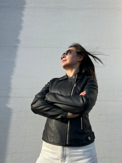 Women’s Faux Leather Moto Jacket – Chic, Edgy & Timeless
