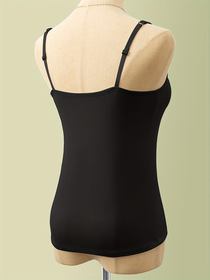Women'S One-Piece Summer Loungewear Featuring Integrated Bra Padding, Camisole Style, Wire-Free
