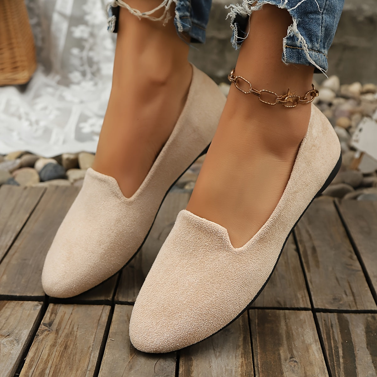 Lightweight Women's Elegant Mary Jane Flat Shoes | Comfortable TPR Sole Slip-on - Suitable for All Four Seasons, Women Shoes