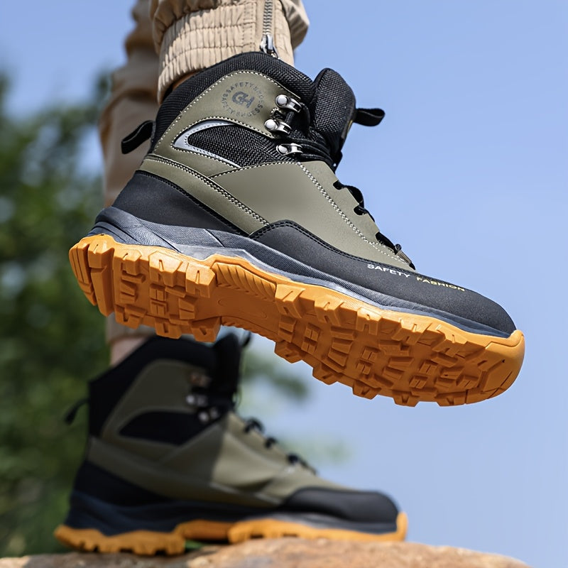 Men's Work Shoes, All-Season Labor Protection Shoes, Work Boots, Comfortable Fabric Insoles, Casual Outdoor Sneakers, Construction Boots