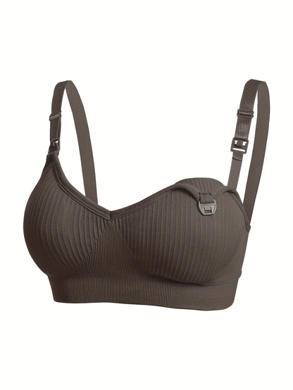 3 pcs of Pregnant Women Breastfeeding Underwear Breastfeeding Bra Open-Button Multi-Color Bra for Postpartum Comfort During Pregnancy