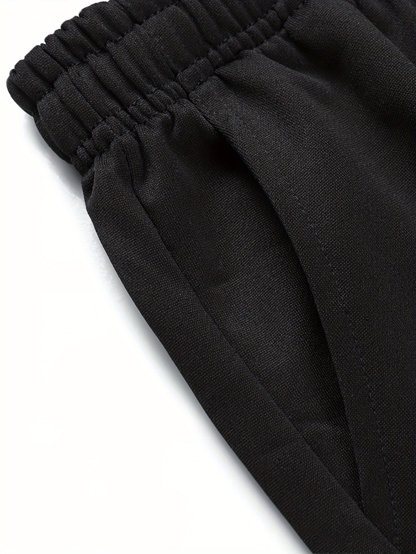 3pcs Summer Trendy All-match Long Pants [soft Knitted Joggers] Men's Soft Knitted Joggers - Loose Fit, Elastic Waist with Drawstring, Two Side Pockets - Machine Washable