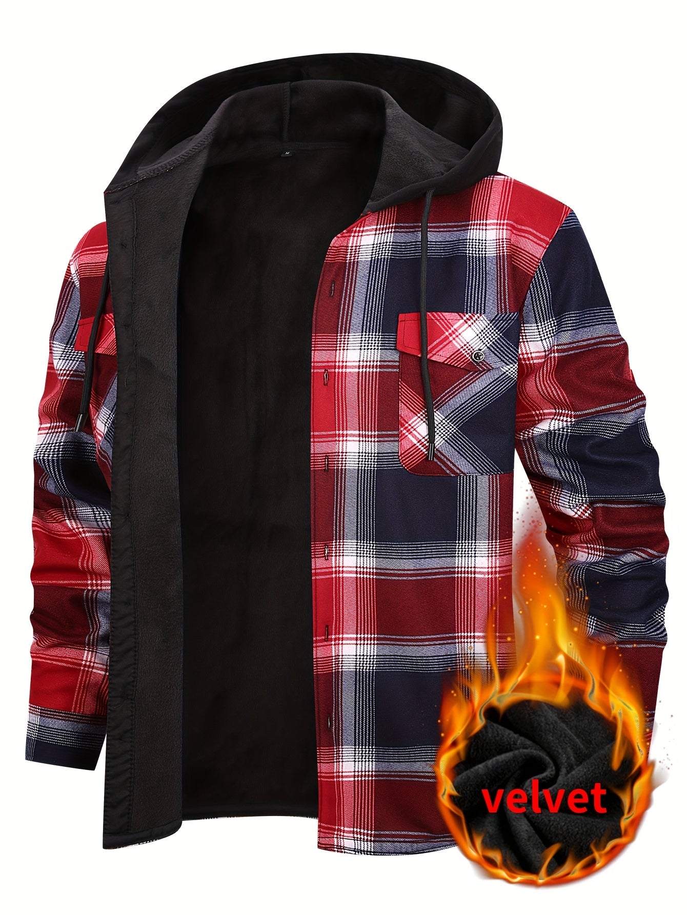 Men'S Autumn And Winter Casual Fashion Sports Fleece-Lined Thickened Sweatshirt