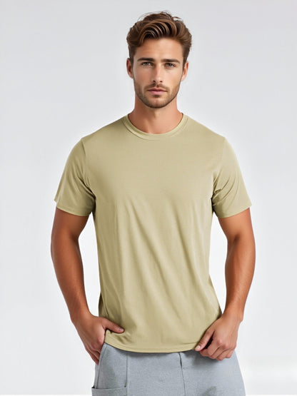 Set of 7 Men'S Lightweight, Fast-Drying, And Breathable T-Shirts, Featuring a Soft And Comfy Crew Neck Design. Ideal for Any Season, Gym Workouts, Running, And Fitness Activities; Perfect for Training, Casual Outings, And Daily Use