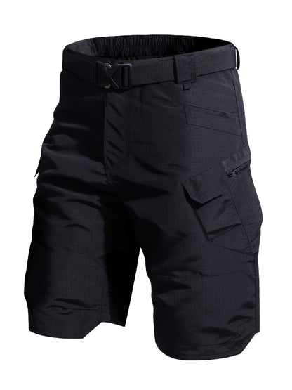 Men'S Multi-Pocket Shorts - Cargo Shorts - Casual Shorts - Breathable And Quick-Drying Design, Suitable for Hiking, Fishing And Outdoor Work (Belt Included) - Available in Black, Gray, Khaki | Breathable Fabric, Camping Equipment