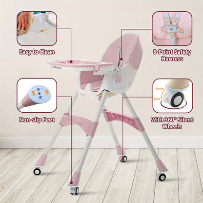Multi-Functional Dining Chair, Outdoor Dining Chairs, Switchable in Multiple Forms, Adjustable Backrest in Multiple Levels, Five-Point Seat Belt, Portable And Foldable - Perfect for Outdoor Travel And Holiday Gift Giving
