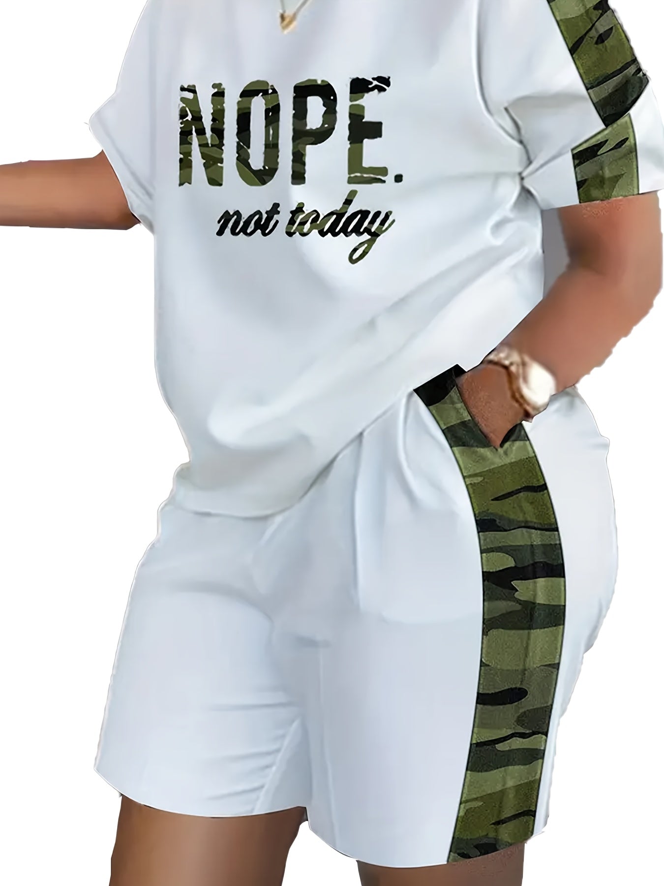 2026 Loose And Versatile Plus Size Clothing Two-piece Set, Soft And Comfortable, Women's Plus Letter Printing, Natural Modeling, Can Be Matched with A Variety Of Sets, Show Your Unique Casual Fashion, Game Day Outfit, Football Fan Gear for All Fans
