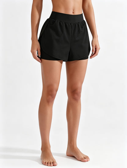3-Pack Women'S High Waist Tennis Skirted Shorts with Built-In Liner, Elastic Waist, Lightweight Sport Shorts for Workout, Running And Casual Wear
