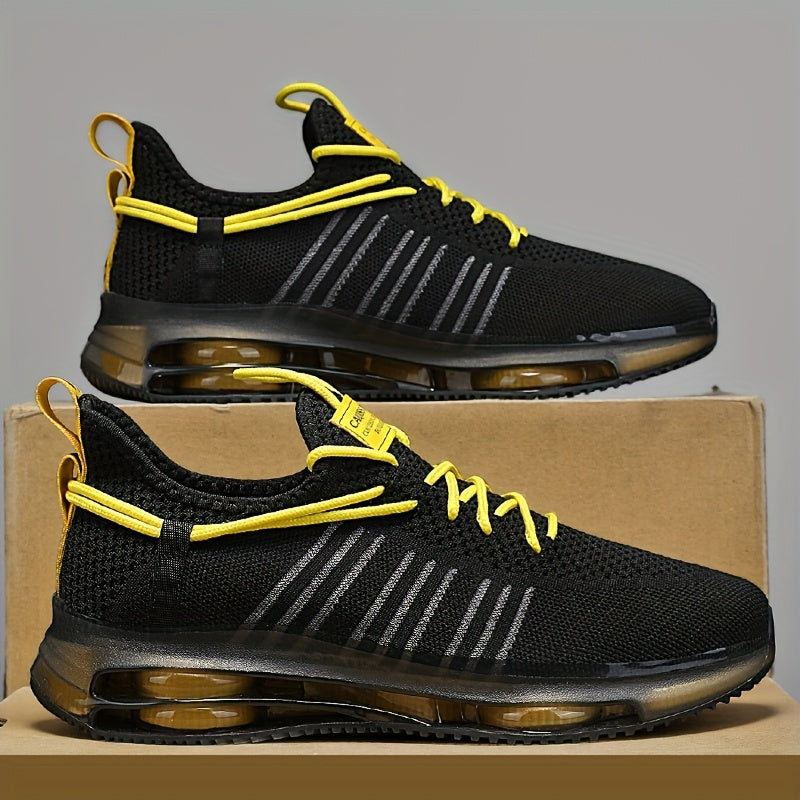 Men'S Running Footwear | Lightweight, Lace-Up Design, Slip-Resistant, Cushioned, Breathable, Comfortable Sneakers | Suitable for Running, Walking, And Training