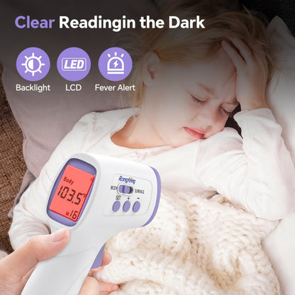 Infrared Forehead Thermometer - LCD Display, Memory and Silent Mode