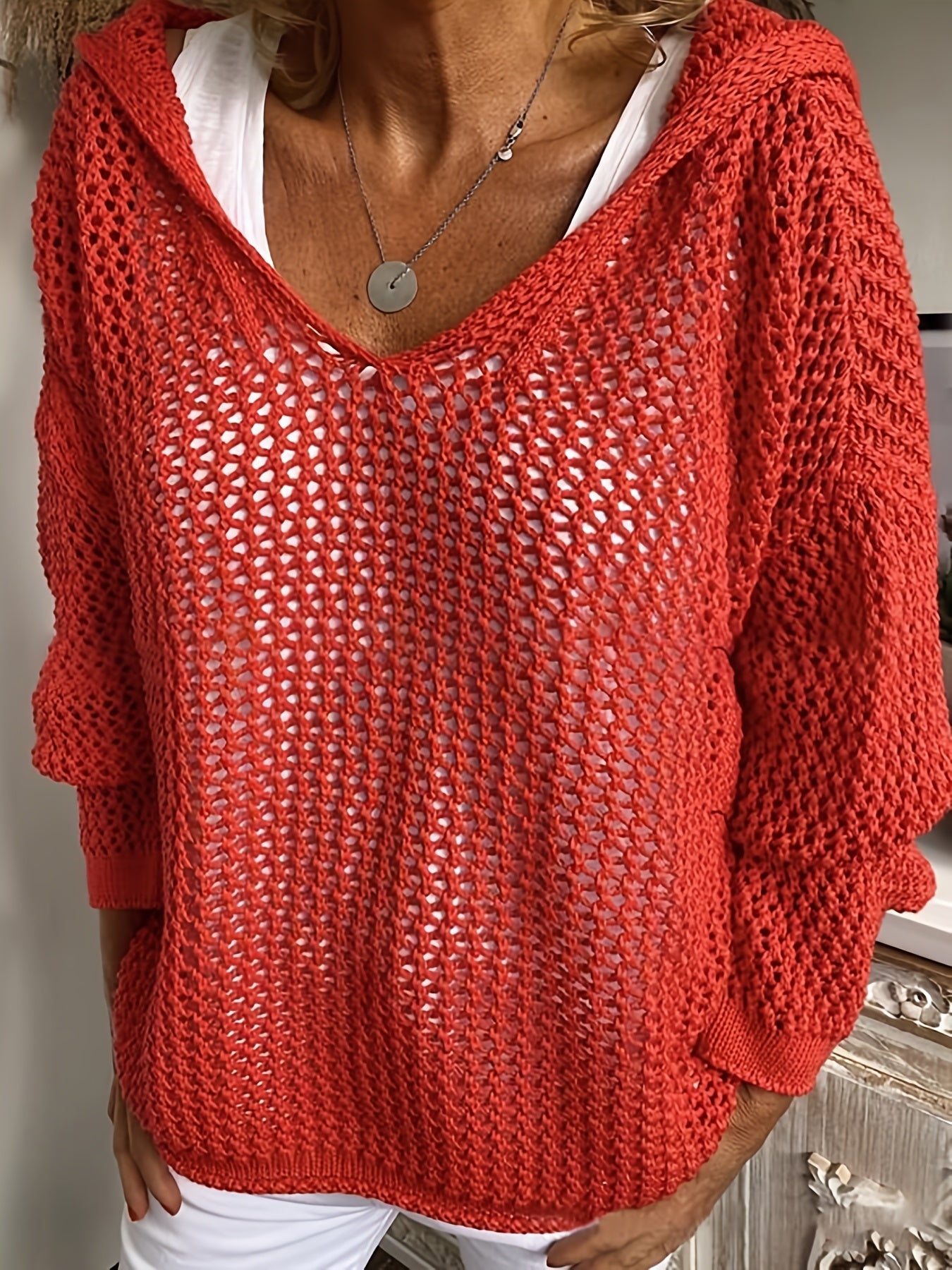 Spring/Summer New Arrival Fashionable Lightweight Lace-Up Pullover Women's Lace-Up Top Outerwear Hoodie Hooded Lightweight Oversized Sweater Perfect for Casual Wear, Shopping, Strolling, Vacations