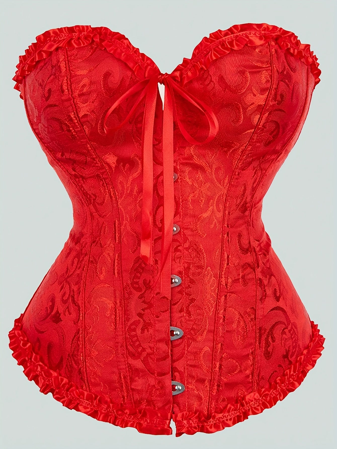 Palace Style Corset with Boning to Shape Waist And Push Up Bust, Sexy Jacquard Shapewear Top, Suitable for Wearing with A Dress, for Halloween Christmas