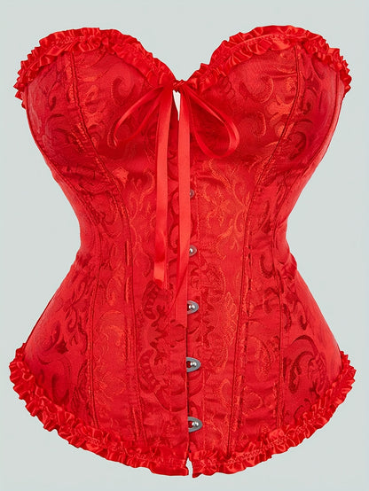 Palace Style Corset with Boning to Shape Waist And Push Up Bust, Sexy Jacquard Shapewear Top, Suitable for Wearing with A Dress, for Halloween Christmas