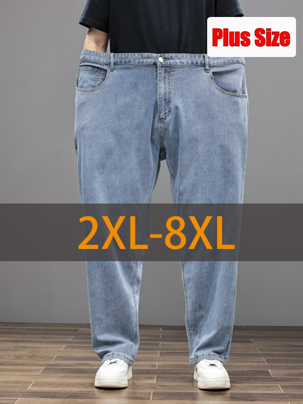 Men's Relaxed Fit Jeans - Classic Wash Clean Finish Travel