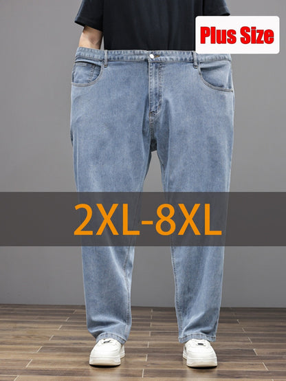 Men's Relaxed Fit Jeans - Classic Wash Clean Finish Travel