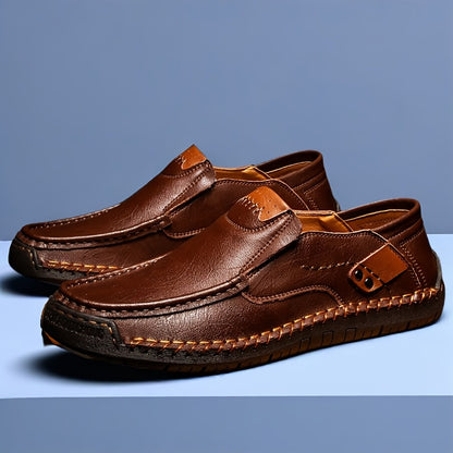 [Breathable Slip-On Loafers] New Hand-Stitched Men's Outdoor Casual Shoe Slip-On Shoe Spring Low-Cut Breathable Plus Size Loafers