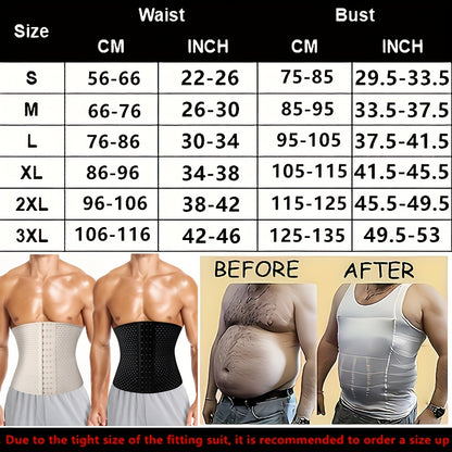 2pcs Men's Fitness Set - Slimming Vest & Tummy Strap, High Elasticity Nylon & Spandex Blend, Breathable & Protective Sports Gear, Hand Wash Only - Ideal for Running & Exercise