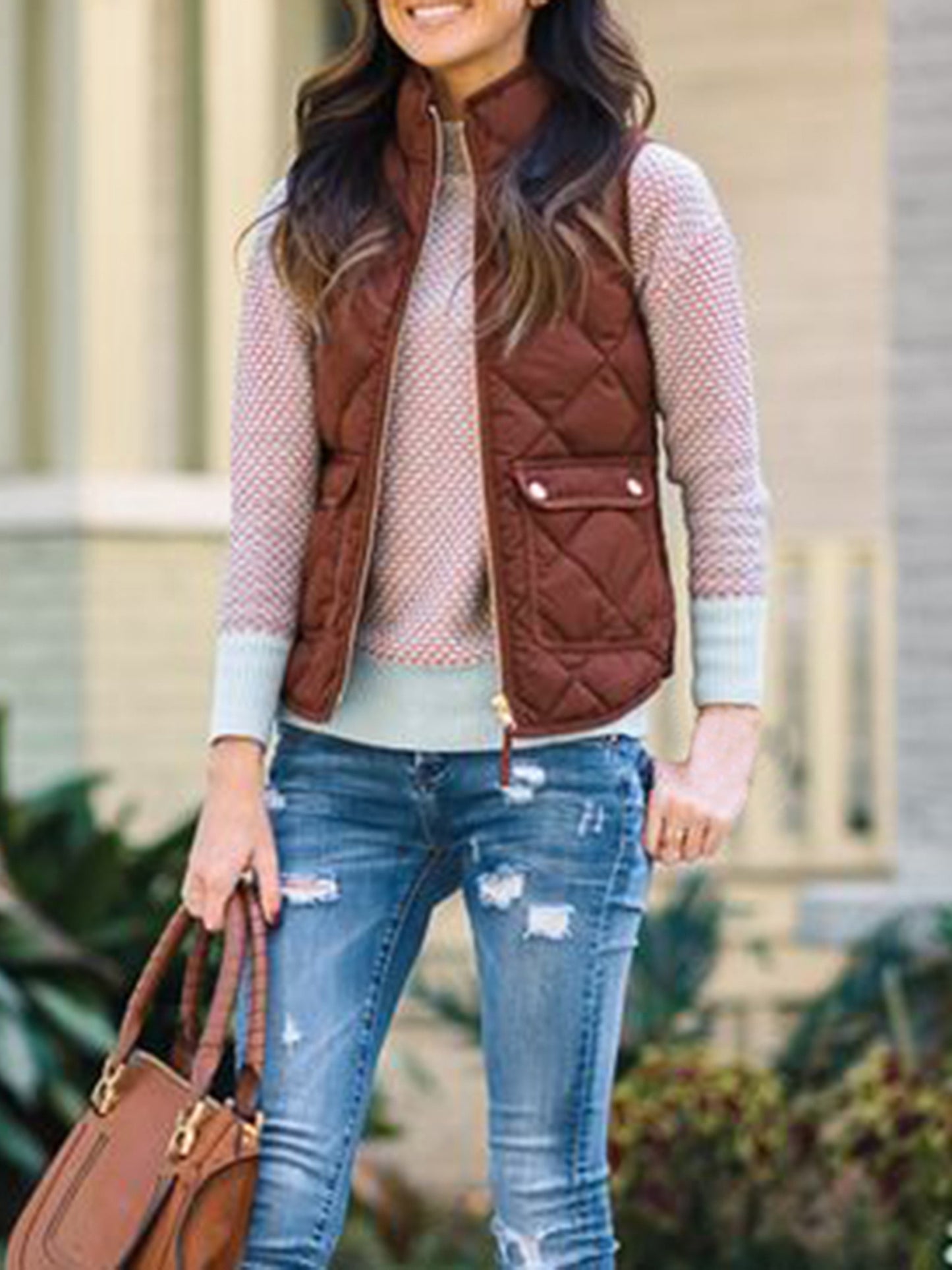 Womens Puffer Padded Vest Jacket Gilet Ladies Sleeveless Coat Winter Warm Snowsuit Jacket