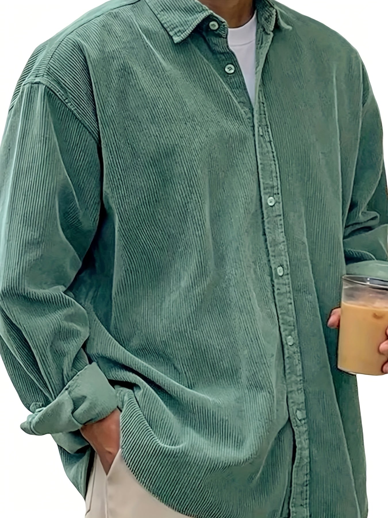 Men's Black Long-Sleeve Shirt - product view 34