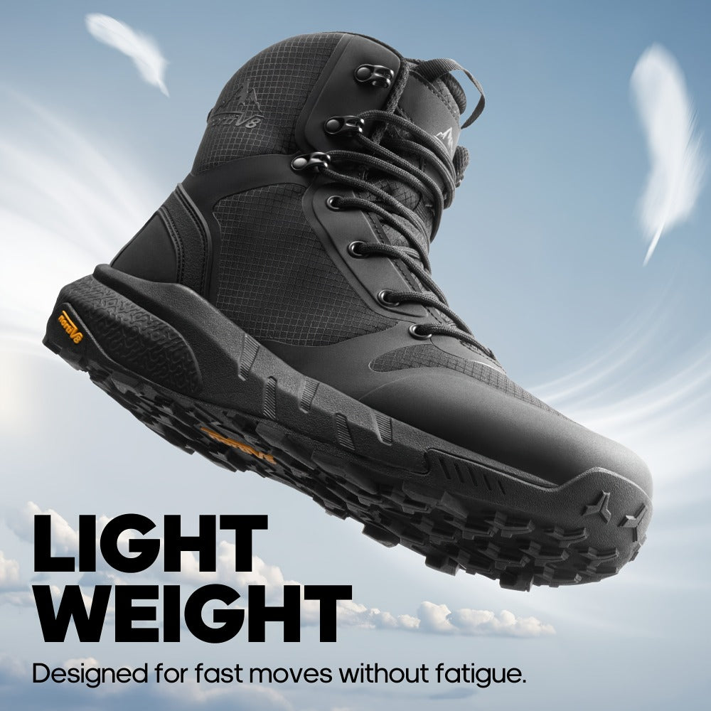 Men's Side-Zip Tactical Boots - Canvas Upper and EVA Insole