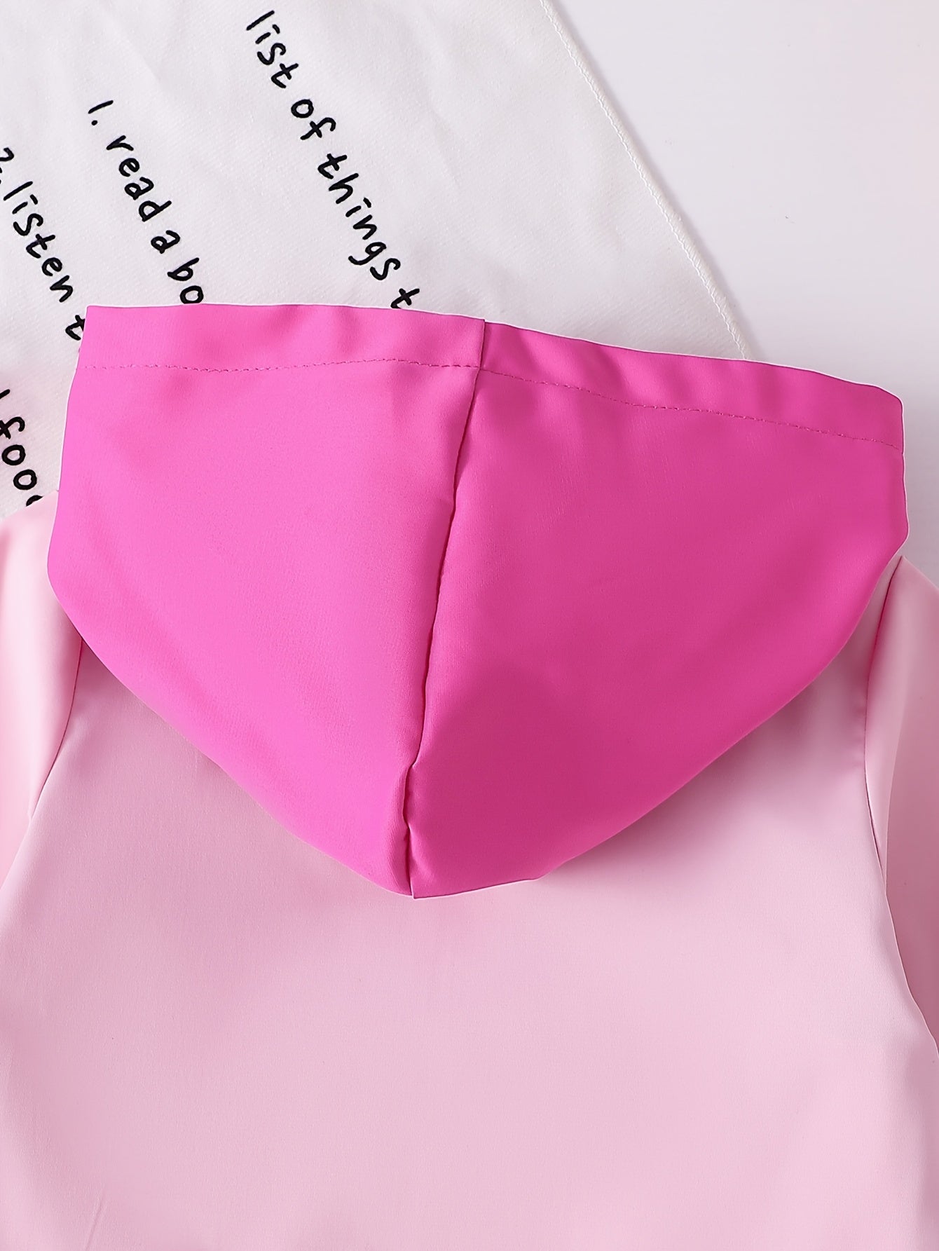 2pcs Girls' Rose Pink and Pink Zipper Hoodie Top with Rose Pink Long Pants Casual Set, Perfect for Outdoor