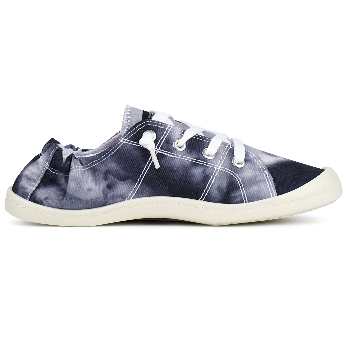 Tie-Dye Low Top Canvas Sneakers For Women Slip On Lace Up Flats