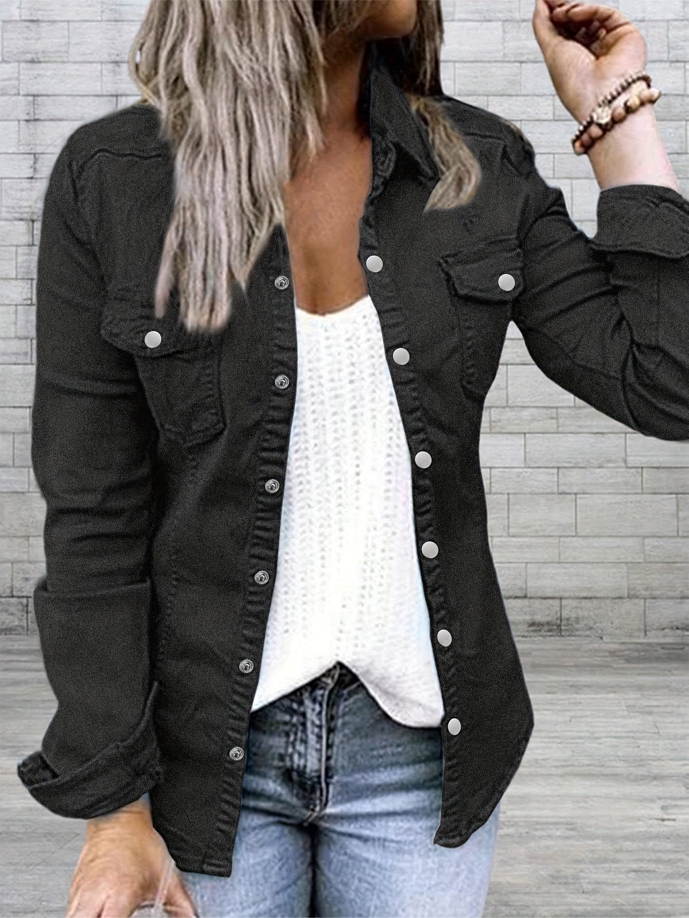 New Cross-Border European And American Fashion Women'S Denim Jacket