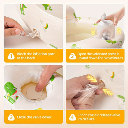 Baby Floor Seat - Portable Non-Slip Inflatable Soft