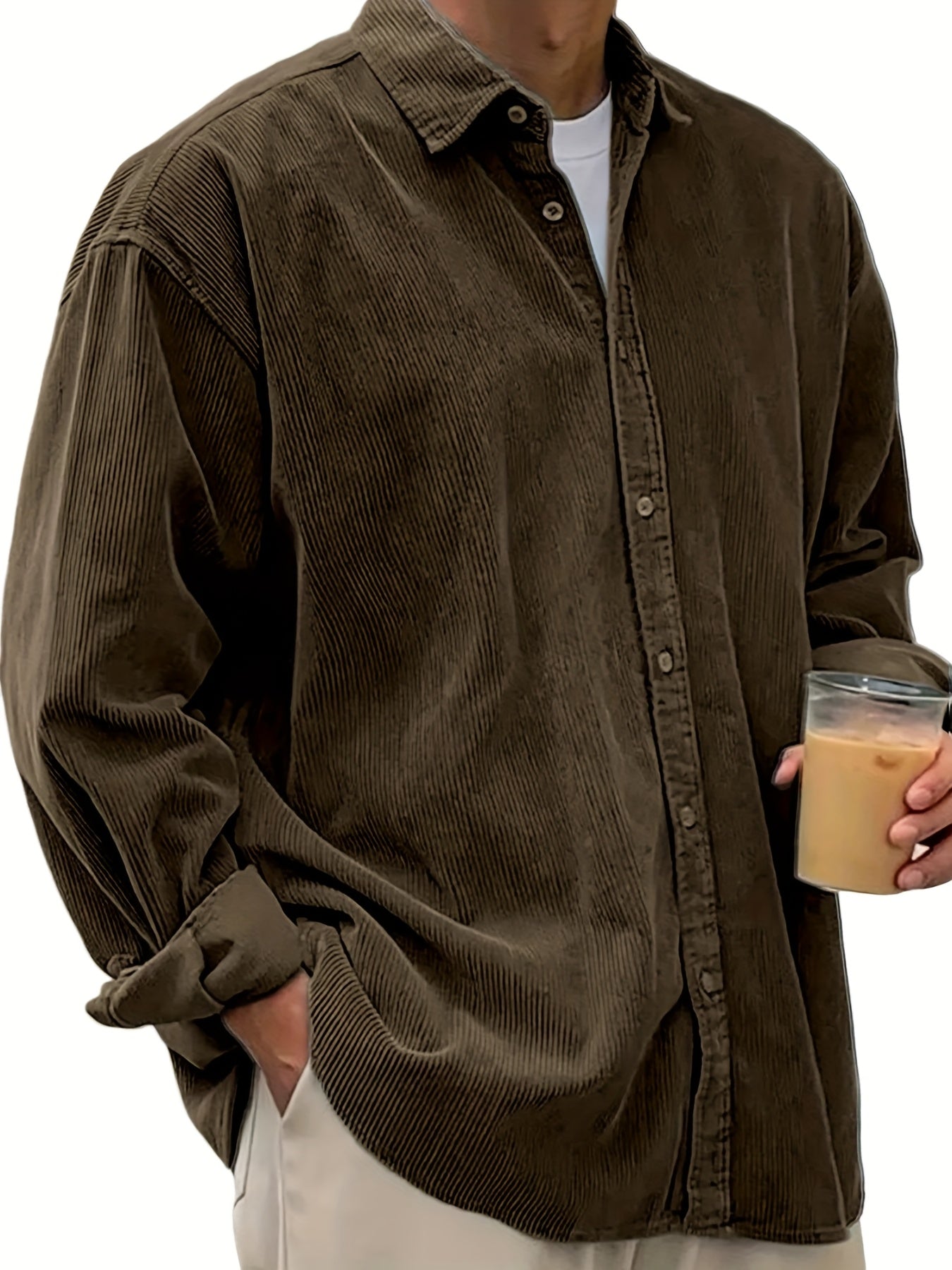 Men's Black Long-Sleeve Shirt - product view 5