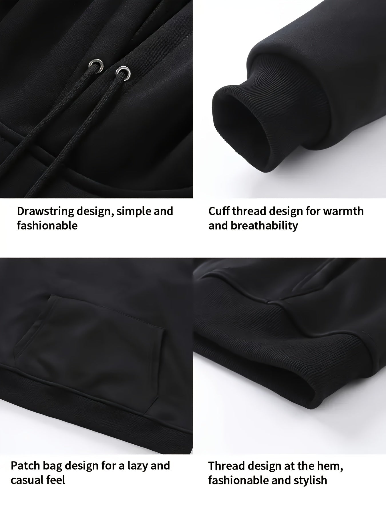 Heated Hoodie for Men Electric Heating Sweatshirt, Winter Thermal Pullover Sweater(Battery Not Inculded)