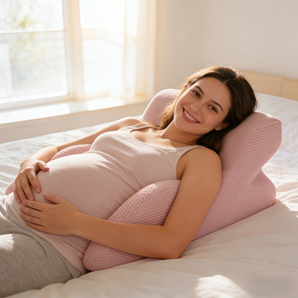 Women's Multi-Position Pregnancy Pillow - Soft Bed and Sofa Support