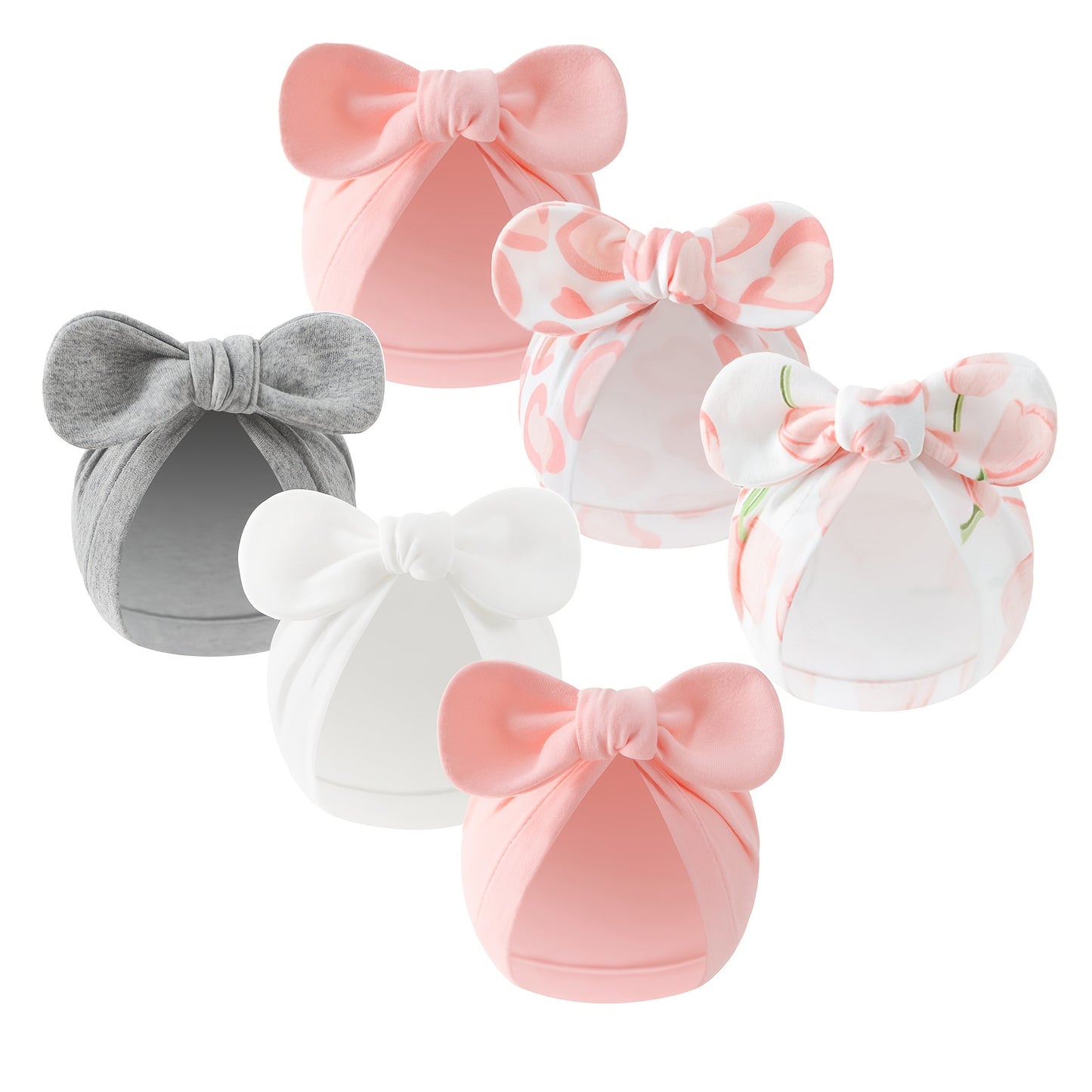 Newborn baby bow hat solid color hat/flower cartoon pattern baby hat suitable for 0-6 months