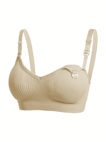 3 pcs of Pregnant Women Breastfeeding Underwear Breastfeeding Bra Open-Button Multi-Color Bra for Postpartum Comfort During Pregnancy