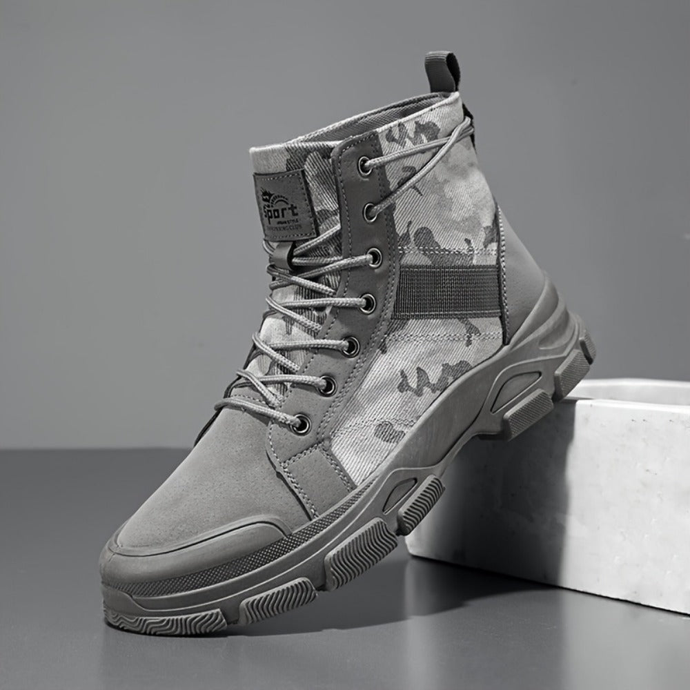 Men's Boots - Non-Slip Sole Lace-Up for Outdoor & Travel