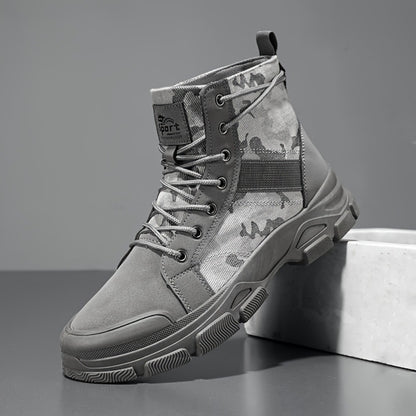 Men's Boots - Non-Slip Sole Lace-Up for Outdoor & Travel