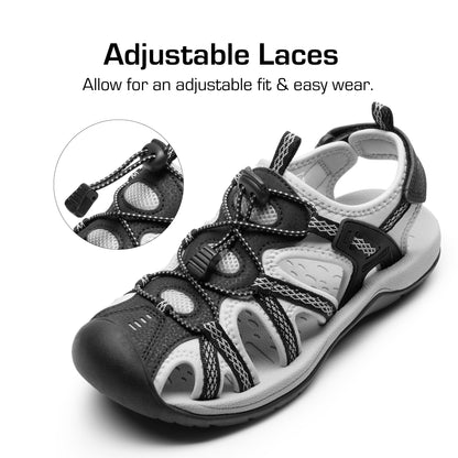 Women's Hiking Sandals Adventurous Summer Sports Shoes Outdoor Quick-Dry Comfortable Protective Toe Cap Supportive & Slip-Resistant Adjustable Fit Sandals Women Ladies