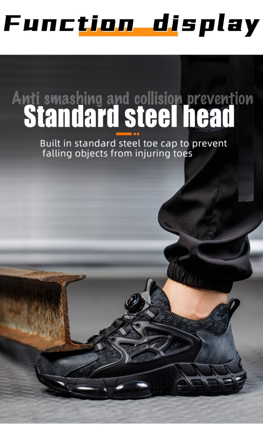 Men's Work & Safety Shoes - Puncture Resistant & Lace-Up Fit