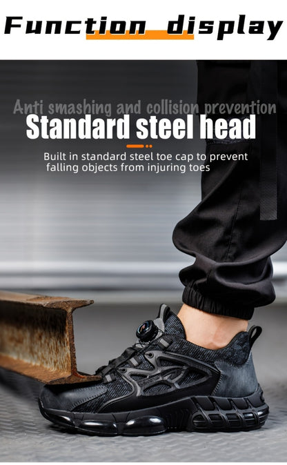 Men's Work & Safety Shoes - Puncture Resistant & Lace-Up Fit