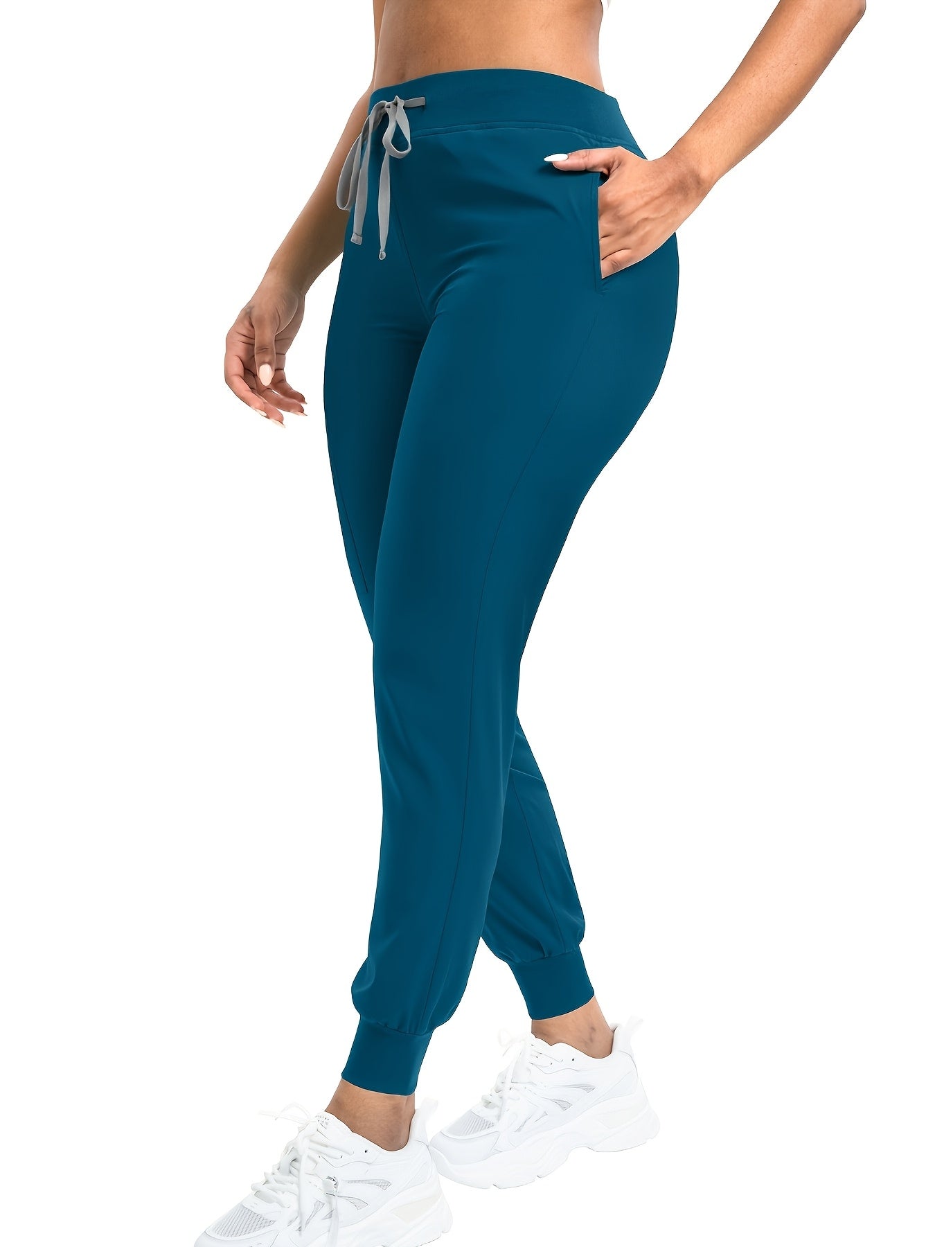 [Scrub Suit Set] Scrub Suit Set For Women Modern V-Neck Top T-Shirt & Tapered Leg Jogger Pants With Drawstring 2pcs Set Nursing Uniforms Set Suitable For Pet Hospitals, Dental Clinics, Nursing Work, Etc