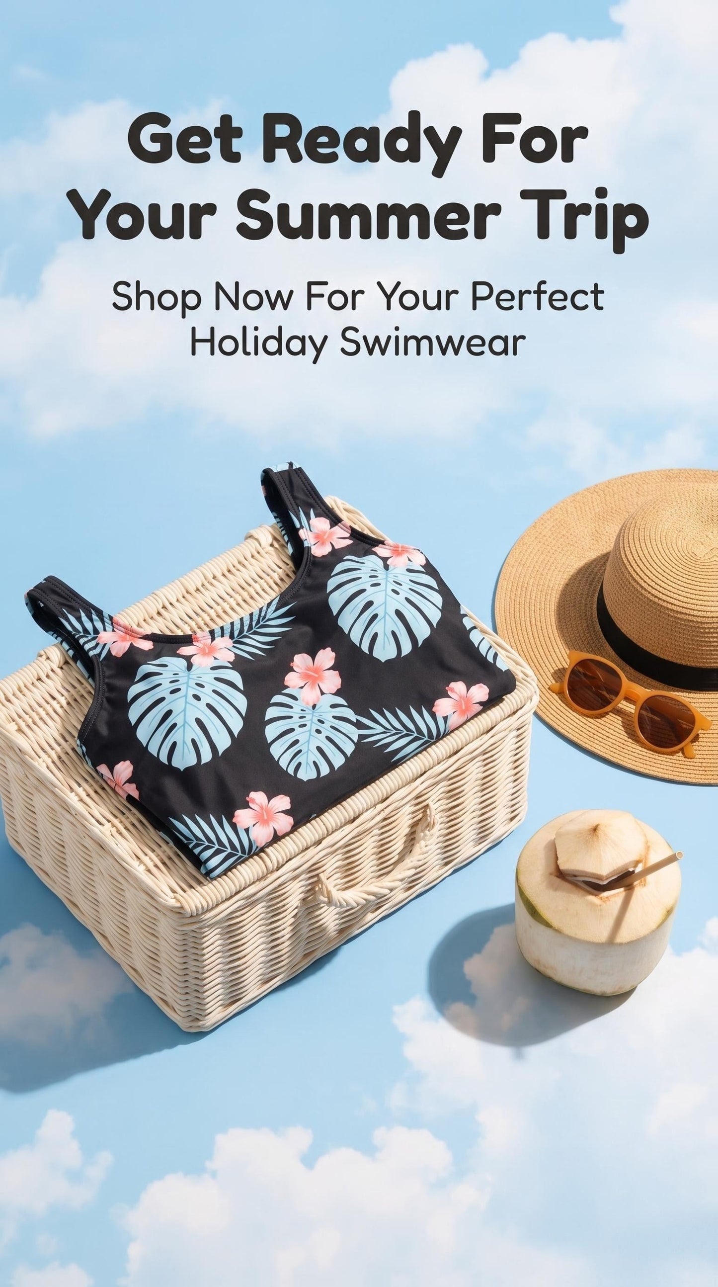 Women's Tankini Bathing Suits Tummy Control Swim Dress High Waist Printing Swimsuits