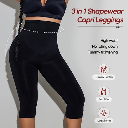 Solid High-Waisted Shaping Shorts Featuring an Anti-Slip Strip, Designed for Tummy Control And Butt Lifting. These Comfortable And Highly Elastic Shapewear Pieces Are Excellent for Abdominal And Hip Lifting