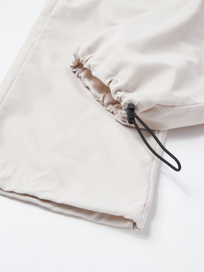 Lightweight Breathable Cargo Trousers for Men, Featuring an Elastic Waistband with a Drawstring, Loose Wide Legs, Multiple Pockets, And Quick-Dry Fabric, Ideal for Outdoor Hiking, Streetwear, Everyday Use, And All-Season Fashion