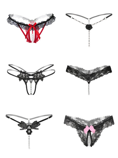 18pcs Mixed Set: Premium Lace Women'S Thong Set - Multi-style With Embroidery, See-Through Details & Adjustable Waistband. Soft & Breathable.