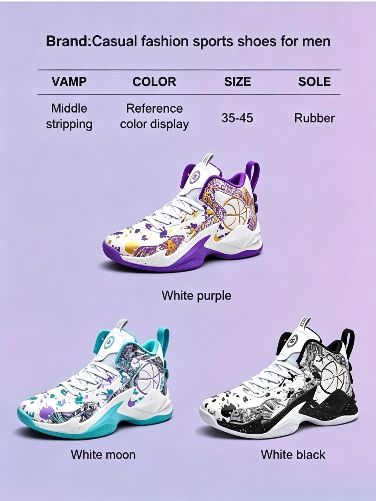 YTAT Men'S Basketball Shoes, Running Sports Shoes, Fashionable Basketball Shoes, Walking Shoes