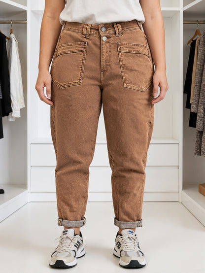 Plus Size Women'S Stretch Mid-Rise Straight Leg Jeans with Slanted Pockets - Versatile Year-Round Denim for Casual Everyday Wear Workwear Style, Relaxed Fit, Suitable for All Seasons, Casual And Semi-Formal Occasions