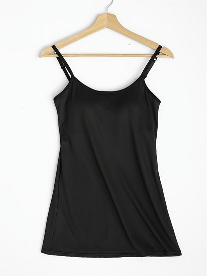 Seamless Women's Tank Top with Built-in Bra - Soft, Stretchy & Comfort Fit for All Seasons