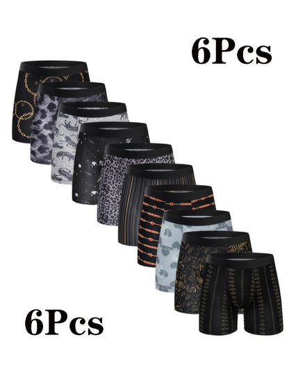 Men's Boxer Shorts - Moisture Wicking 6 Pack