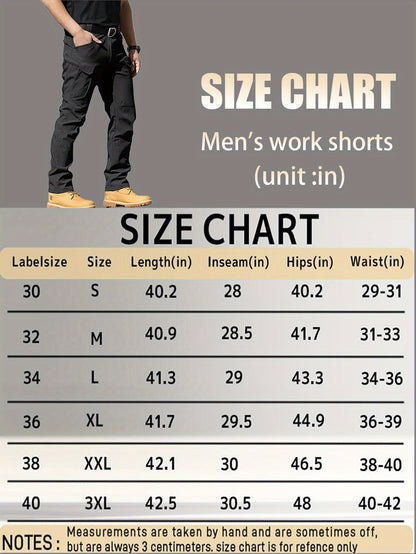 4 Pairs of Men's Lightweight Work Pants - Durable, Breathable And Quick-Drying, with Multiple Pockets, All-Season Straight-Leg Pants Suitable for Outdoor Adventures And Construction, Hiking Pants - Perfect Birthday/ Anniversary Gifts
